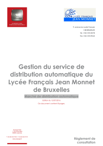 Gestion du service de distribution automatique du Lycée Français