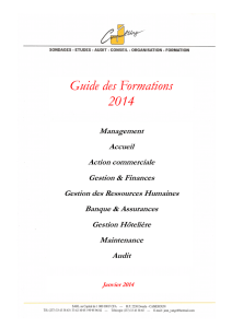 Catalogue de formation 2014
