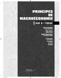 PRINCIPES DE MACROÉCONOMIE
