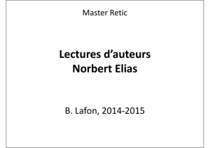 Lectures d`auteurs Norbert Elias
