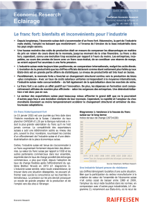 Editions 2015 - Le franc fort: bienfaits et inconvénients pour l`industrie