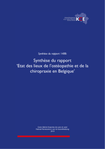 Synthèse du rapport `Etat des lieux de l`ostéopathie et de la