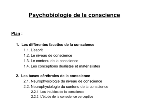 2.2. Neurophysiologie du contenu de la conscience