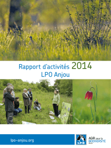 Rapport d`activités 2014 LPO Anjou