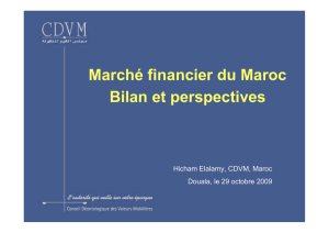 Marché financier du Maroc : Bilan et Perspectives