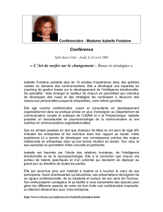 Conférencière Isabelle Fontaine