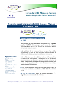 Courrier du CHIC 5 - (Chic) Alençon/Mamers