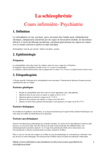 La schizophrénie Cours infirmière- Psychiatrie