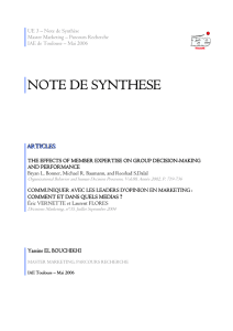 note de synthese - www.Marketing
