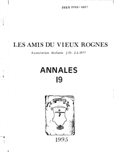 Annales N°19 -1995 - Amis du Patrimoine de Rognes