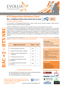 BAC + 2 – B TS NRC
