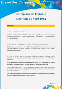 Corrigé brevet Français Amérique du Nord 2012 Questions