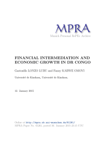 FINANCIAL INTERMEDIATION AND ECONOMIC GROWTH IN DR