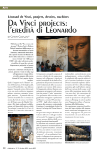 Da Vinci project, l`eredità di Leonardo