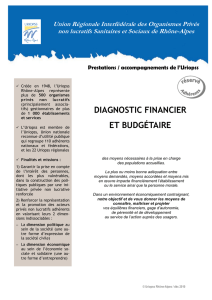 diagnostic financier et budgétaire - Uriopss Rhône
