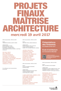 Programme détaillé - École d`architecture de l`Université de Montréal