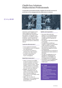 Chubb Easy Solutions Déplacements Professionnels