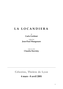 la locandiera - Mémoire des Célestins