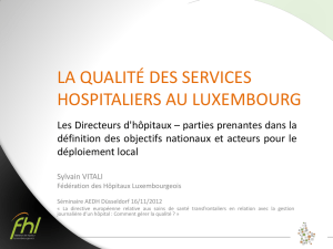 La qualité des services hospitaliers au Luxembourg