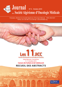 de la Société Algérienne d`Oncologie Médicale