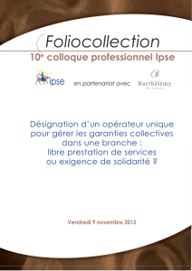 Foliocollection - Institut de la Protection Sociale Européenne
