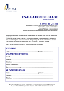 evaluation de stage