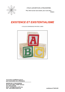 existence et existentialisme