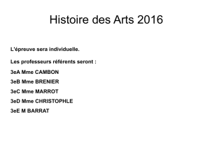Histoire des Arts 2016
