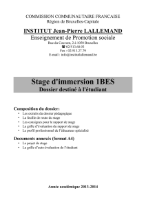 Stage d`immersion 1BES