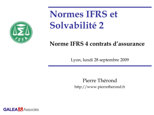 Norme IFRS 4 contrats d`assurance