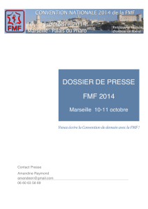 Dossier presse - Congrès FMF Marseille 10 - 11 octobre 2014