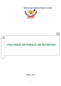 Politique Nationale de Nutrition