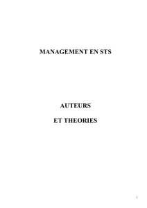 management en sts auteurs et theories