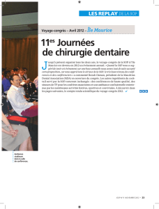 11e journées de chirurgie dentaire île Maurice