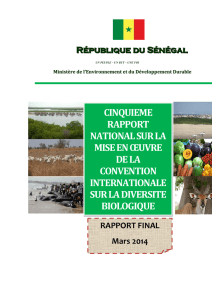 CBD Fifth National Report - Senegal (French version)