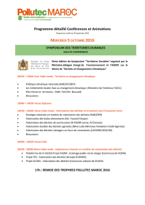 Programme Evenements Pollutec Maroc 2016