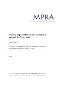 Public expenditures and economic growth in Morocco