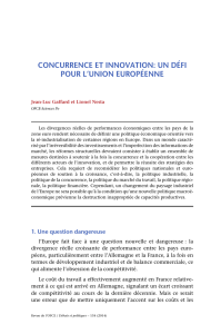 Concurrence et innovation: un défi pour l`union européenne