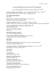 Liste des principaux livres écrits par André Comte