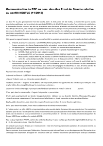 Communication du PCF au nom des élus Front de Gauche relative