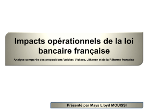 Impacts opérationnels de la loi bancaire française - mays