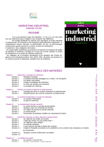 marketing industriel resume table des matieres