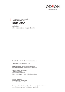 Dossier de presse - Dom Juan - Odéon