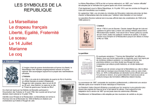 LES SYMBOLES DE LA REPUBLIQUE La Marseillaise