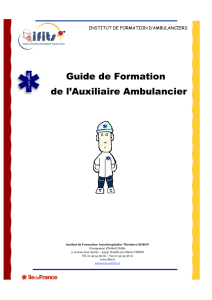 Polycopié - Formation ambulancier