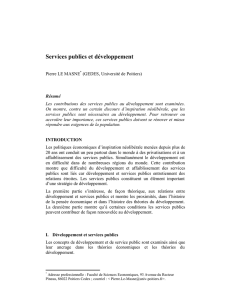 Services publics et développement - Jean