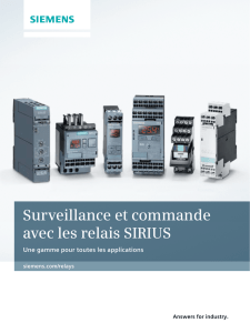 Surveillance et commande avec les relais SIRIUS