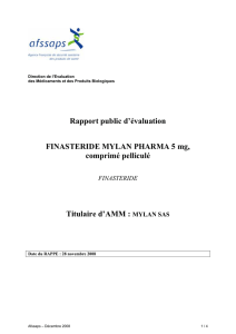 Finasteride Mylan Pharma 5 mg, comprimé pelliculé