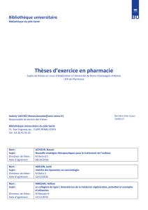 Thèses d`exercice en pharmacie - Université de Reims Champagne