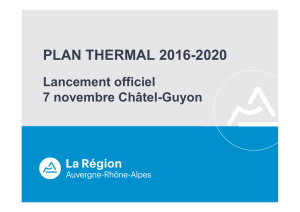 Lancement Plan Thermal 2016-2020 - Auvergne-Rhône